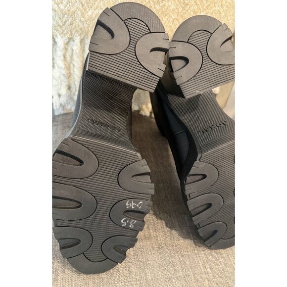 Woman's Size 8.5 Boots SOREL Brex Heel Zip black Leather Lug Sole - Picture 14 of 15